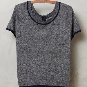 Anthropologie Marled Sweater Tee, Field Flower by Wendi Reed, size M